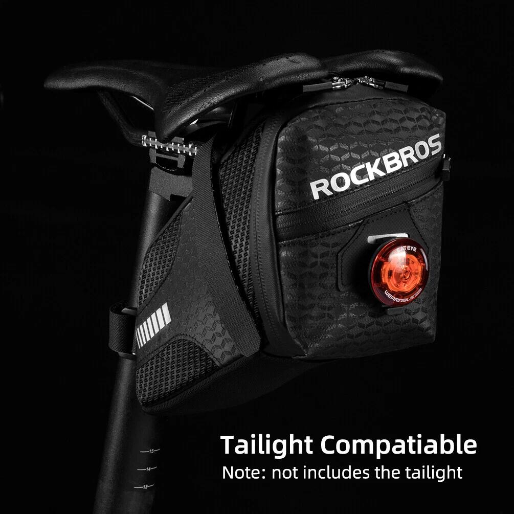 ROCKBROS Fahrrad-Satteltasche mit Reflex & Rücklichthalter 3/6