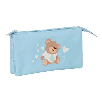 Trousse à crayons Real Madrid pour enfants, en PVC transparent avec fermeture