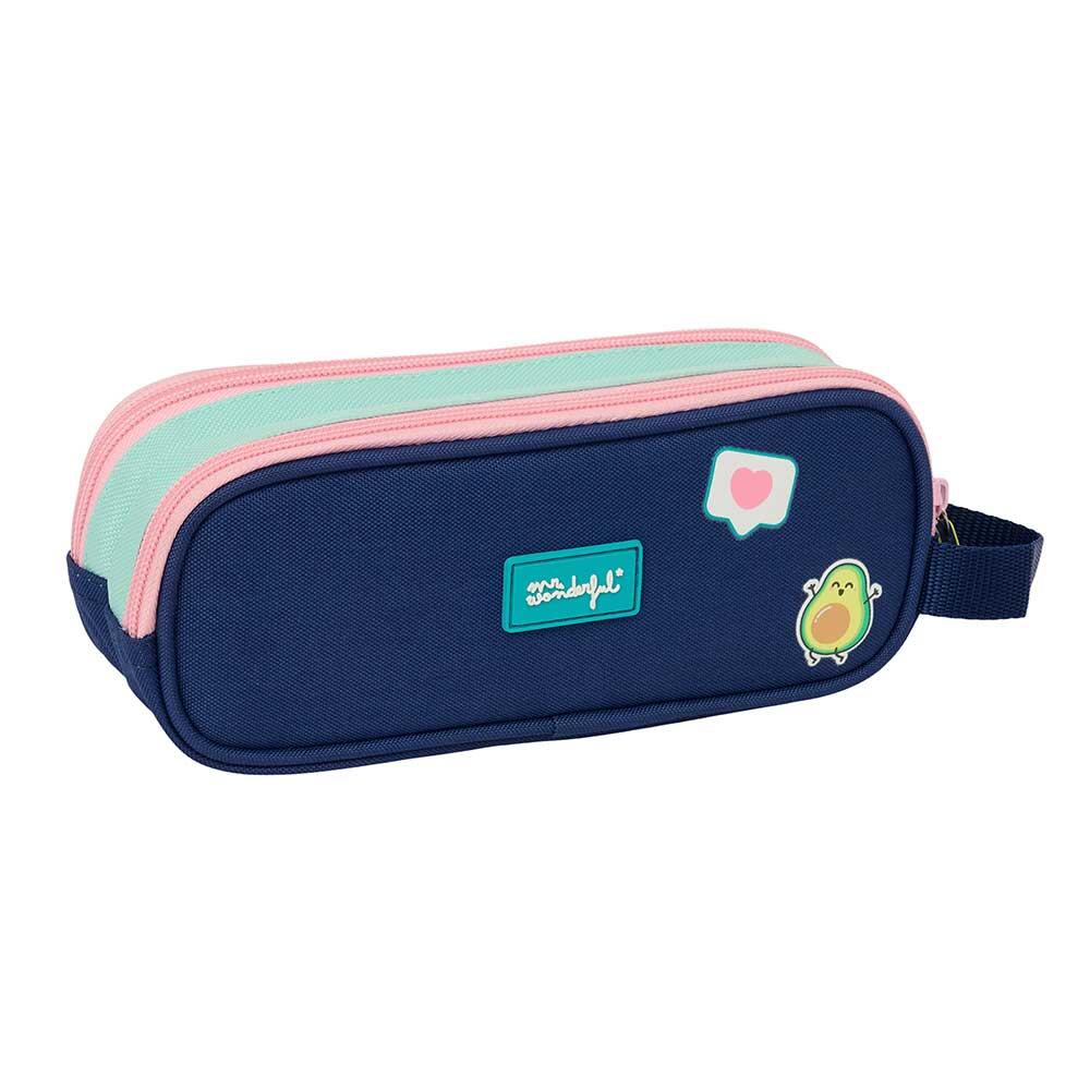 Astuccio per bambini Mr. Wonderful Double Star con cerniera verde menta 2/3