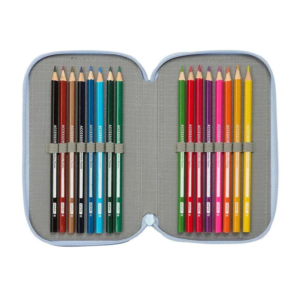 Trousse Stitch pour enfants, double compartiment avec fermeture éclair, bleu 7/7