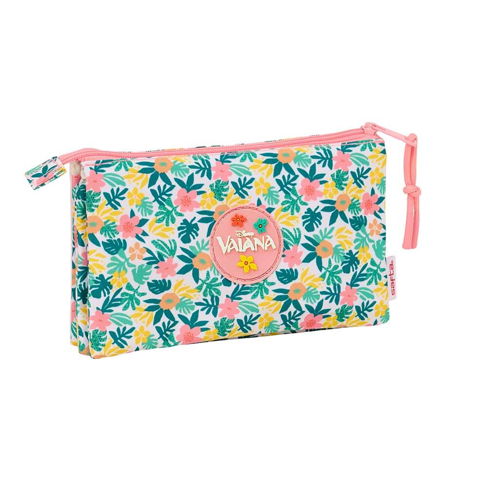 Trousse triple Minnie Mouse pour enfants, en polyester avec fermeture éclair, 23 2/3