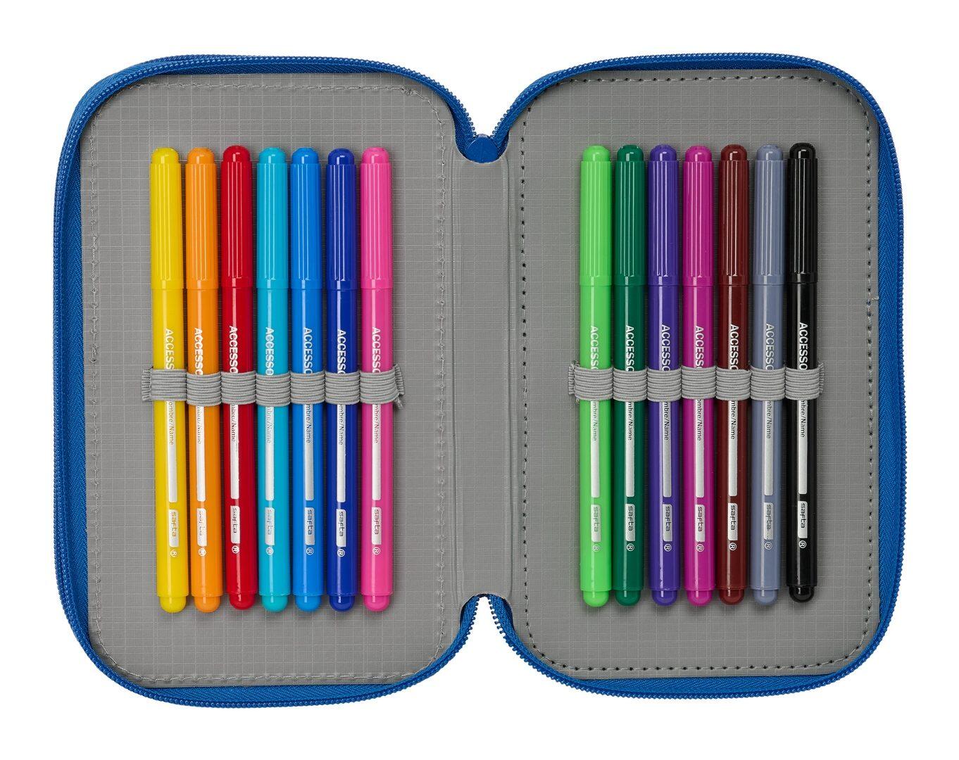 Trousse double Mickey Mouse pour enfants, 28 pièces, fermeture éclair, rouge 6/6