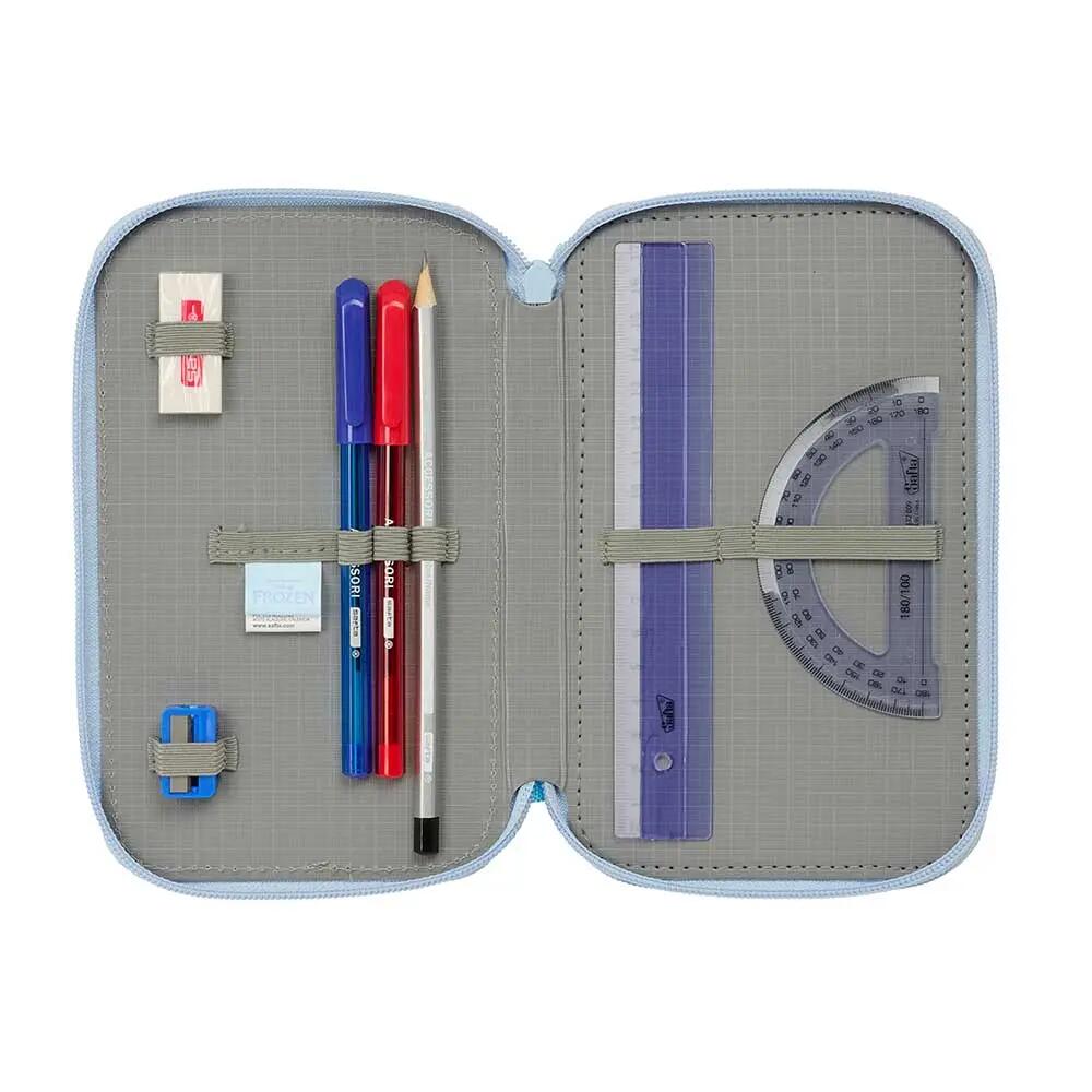 Trousse Stitch pour enfants, double compartiment avec fermeture éclair, bleu 6/7