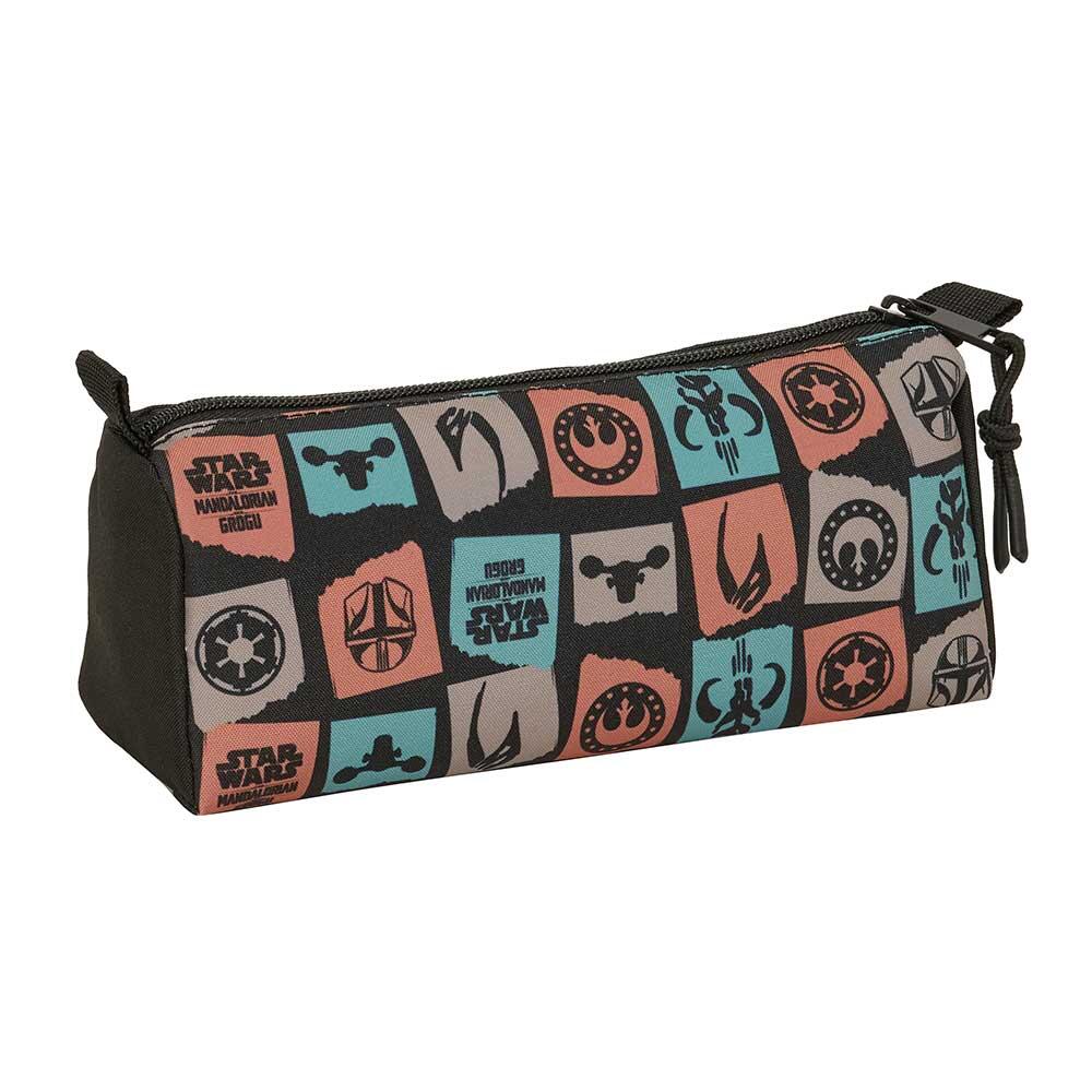 Astuccio per bambini con cerniera, in poliestere, nero, con tema The Mandalorian 2/3