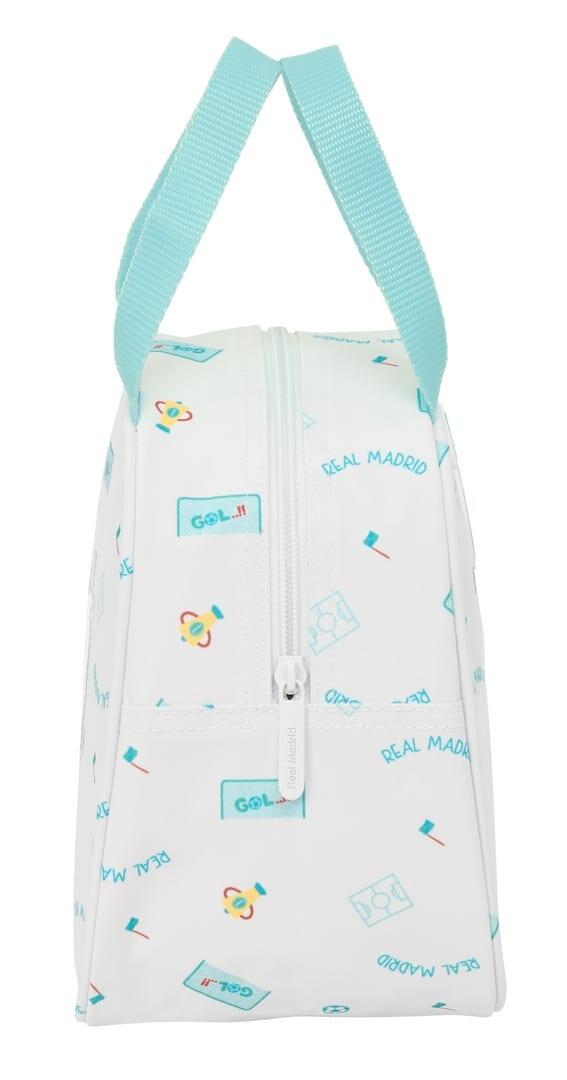 Trousse de toilette enfant Real Madrid, adaptable à une valise à roulettes avec 3/4