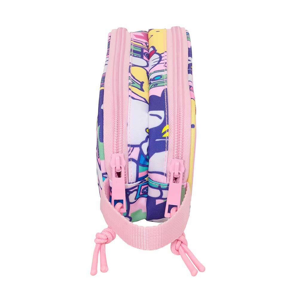 Astuccio doppio per matite Hello Kitty & Friends per bambini con cerniera rosa 3/3