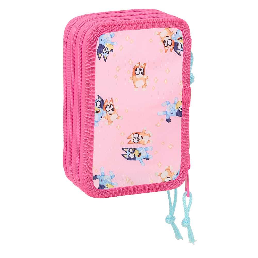 Trousse triple Bluey pour enfants, 37 pièces, fermeture éclair bleu clair 2/6