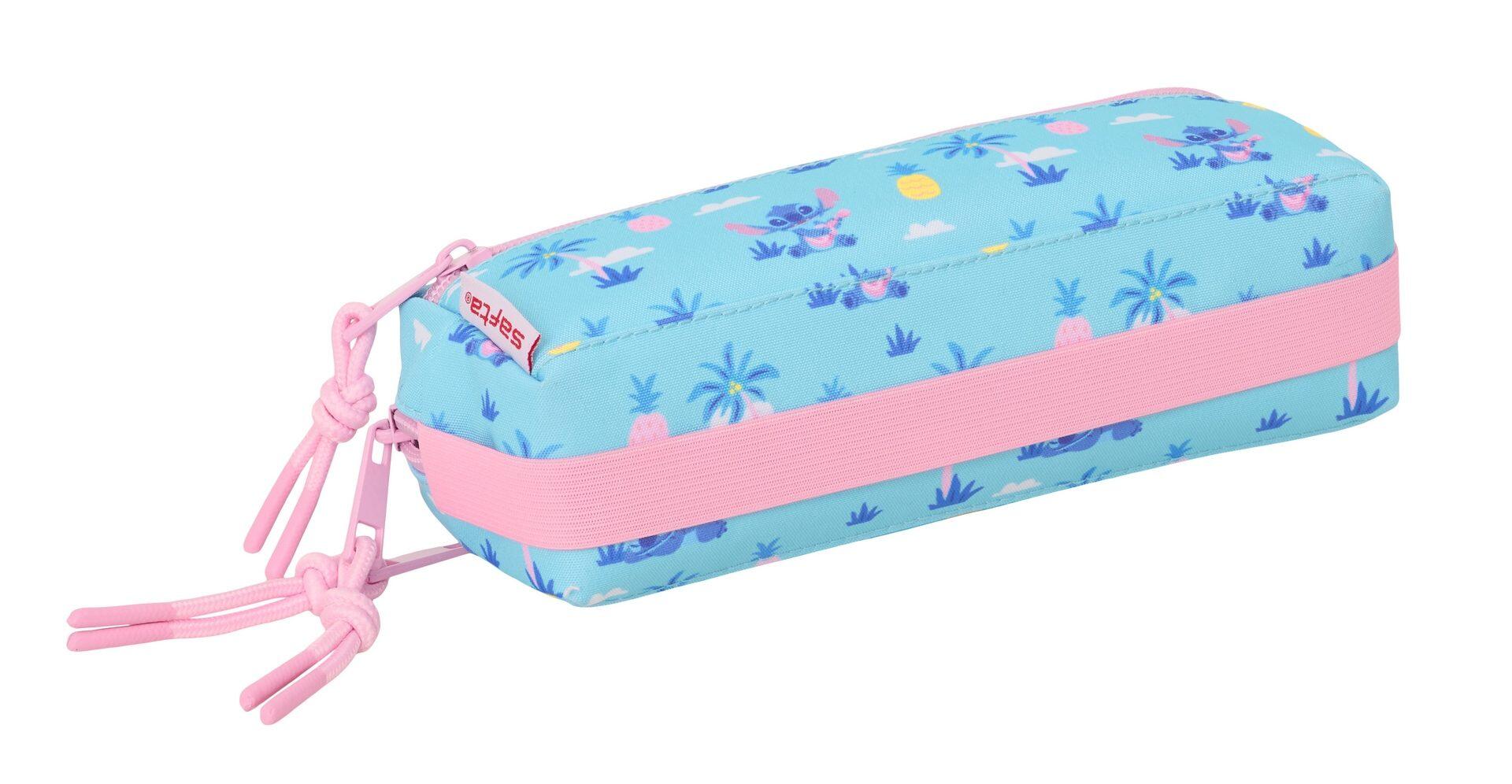 Astuccio triplo Stitch per bambini con cerniera, 22 cm, blu 4/4