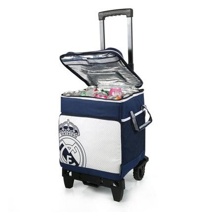 Real Madrid Lunchtasche für Erwachsene mit Rollen, 34 x 28 x 35 cm, Blau