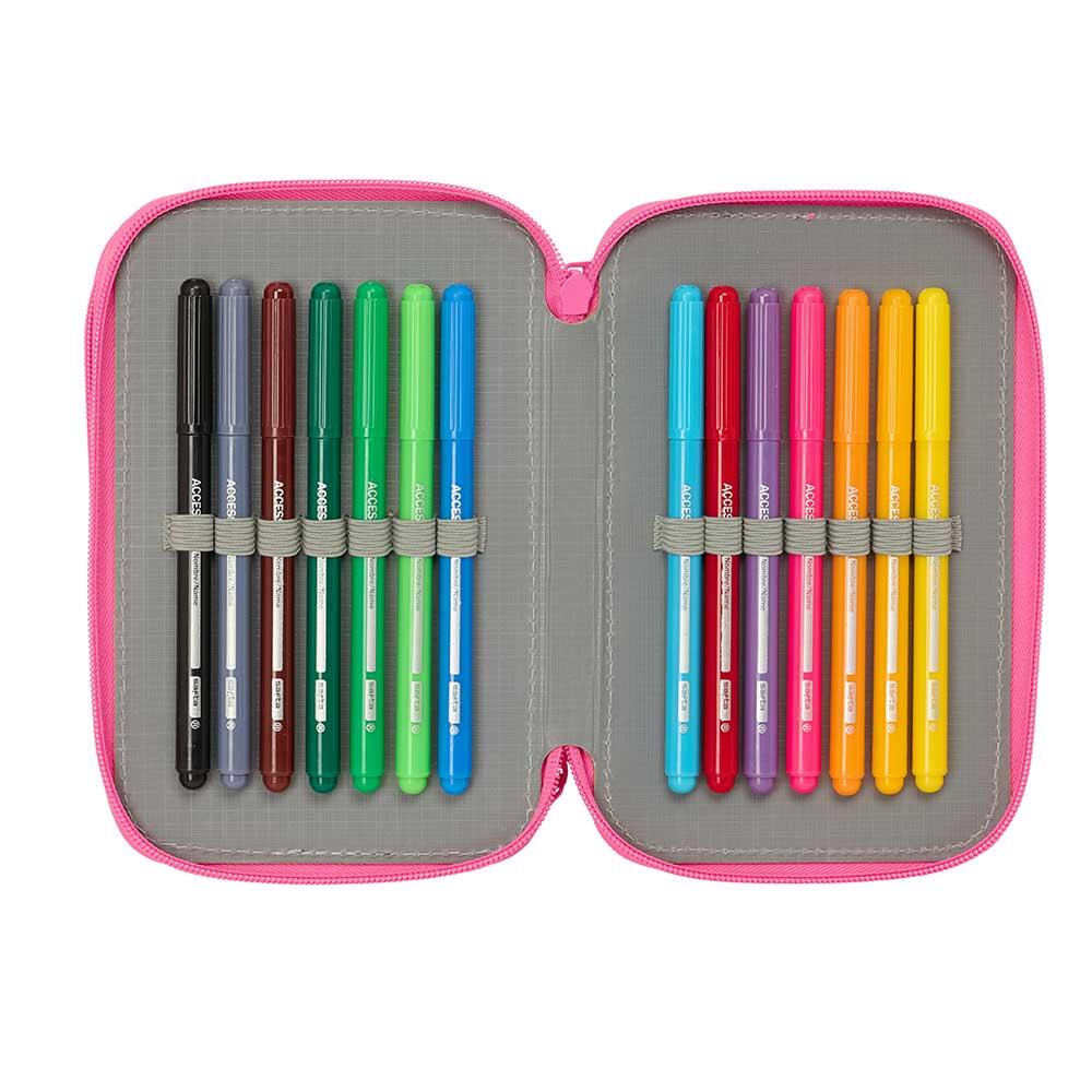 Trousse triple Bluey pour enfants, 37 pièces, fermeture éclair bleu clair 6/6