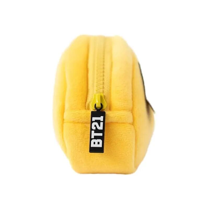 BT21 Astuccio per bambini in peluche Chimmy con cerniera, 20 cm, giallo 3/4
