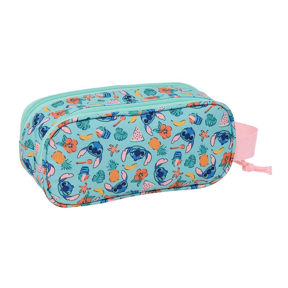 Astuccio doppio Stitch 3D per bambini con 2 cerniere e maniglia - Blu 2/3