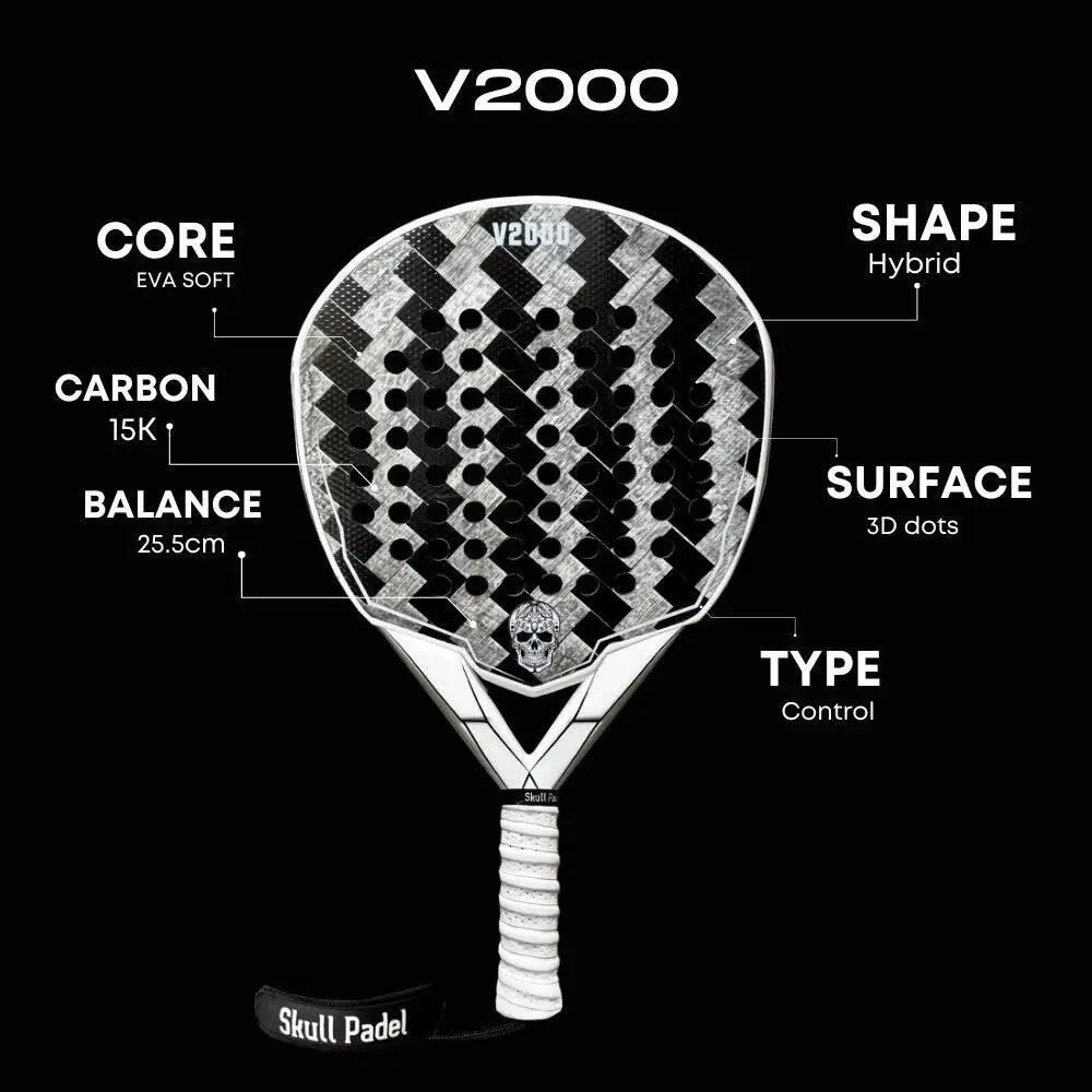 Skull Padel V2000 Hybrid Control Racket 4/5