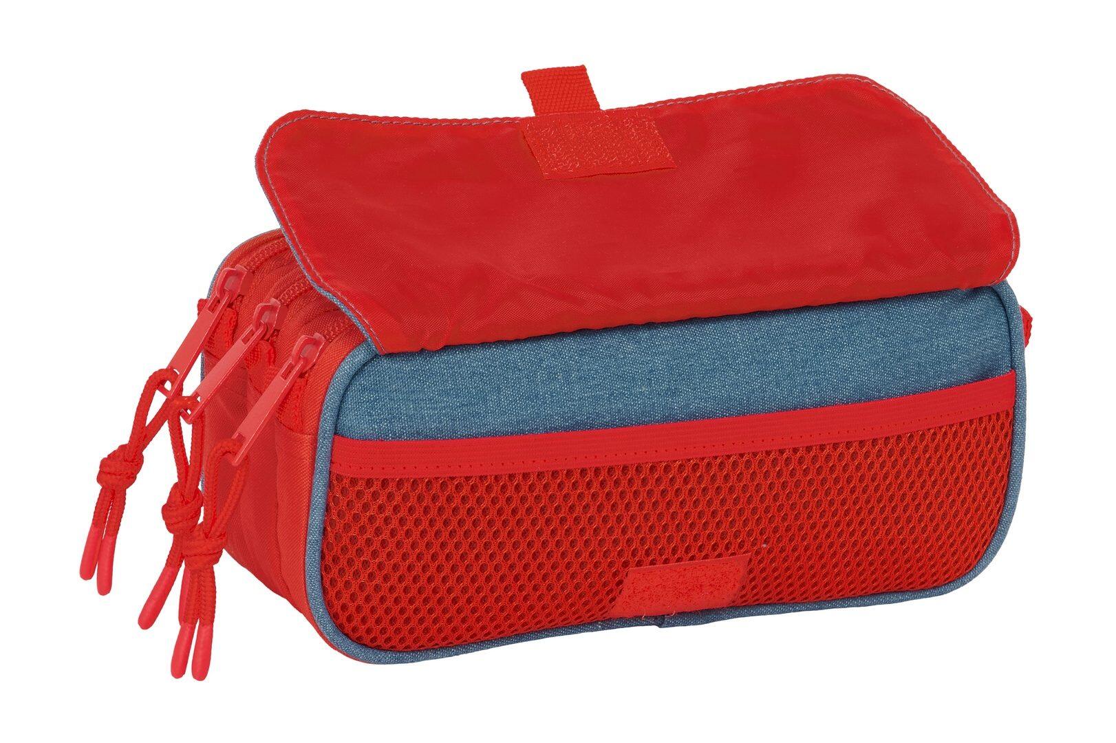 Astuccio triplo Super Mario per bambini con cerniere blu e rosse 4/4