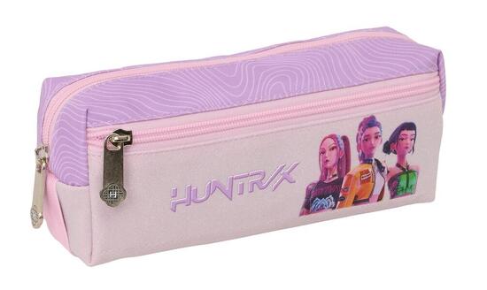 Trousse triple K-Pop Demon Hunters pour enfants avec fermeture éclair - Bleue