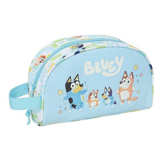 Bluey Kinder-Kulturbeutel, mit Reißverschluss, passend für Trolley, Hellblau