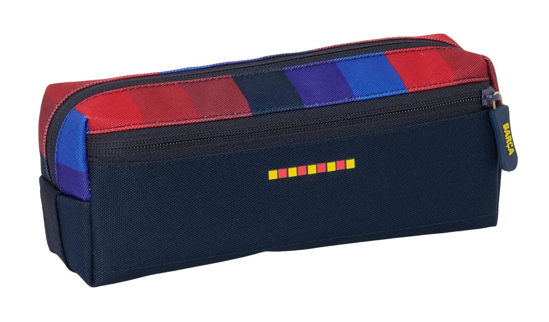 Trousse triple pour enfant FC Barcelone avec fermeture éclair, 22 cm, bleue 2/4