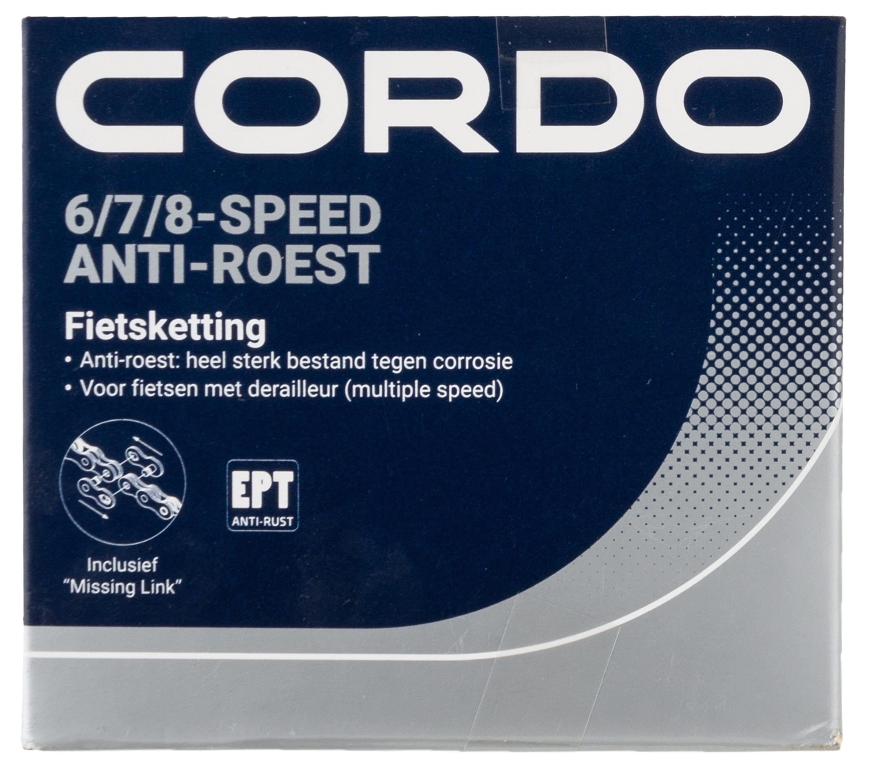 CORDO Chain 6/7/8 Speed Anti Roest EPT 1/2 x 3/32 116 Links 2/2