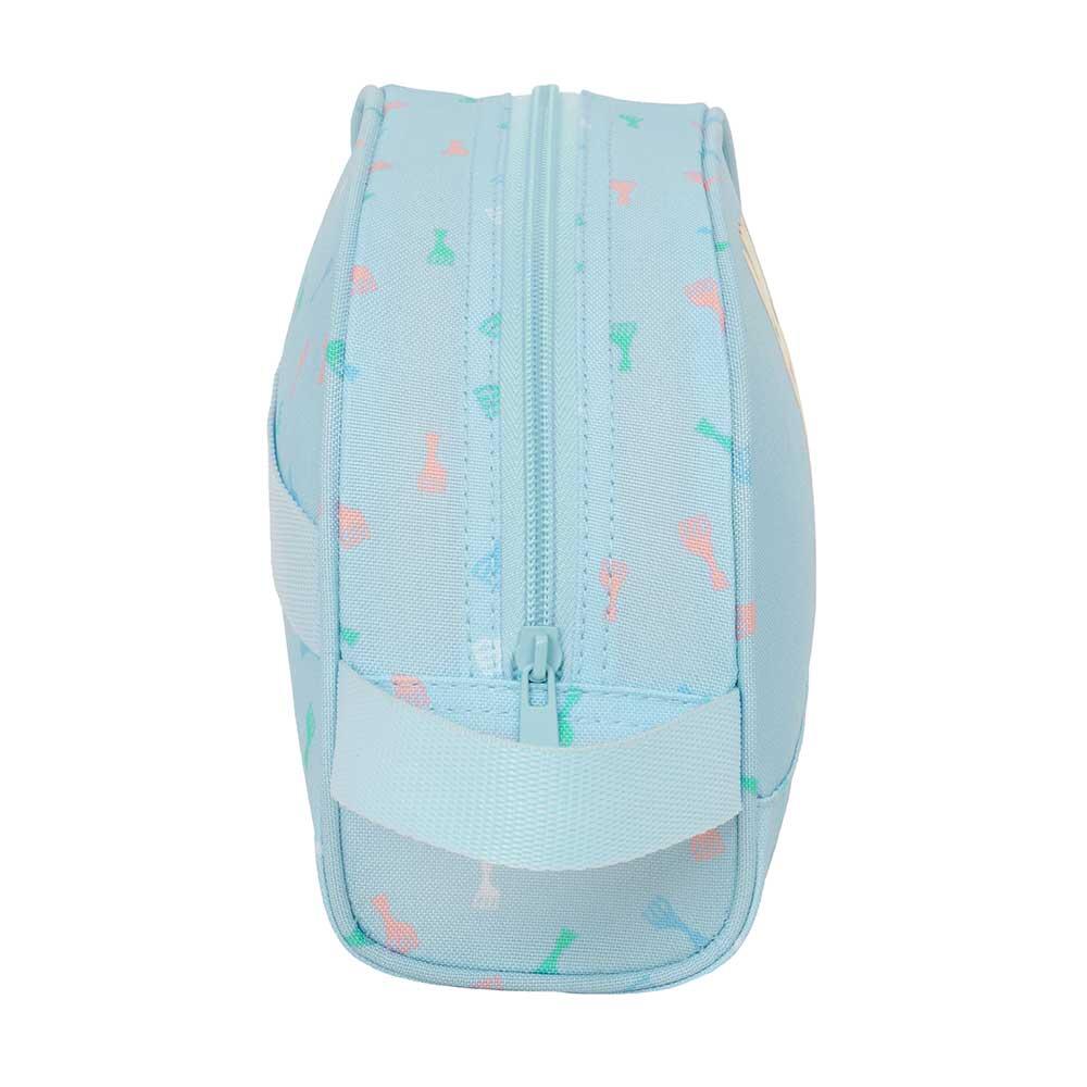 Beauty case per bambini Sophie la Giraffa in poliestere riciclato con manico 3/4