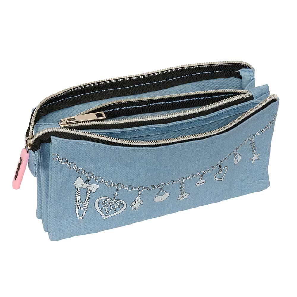 Trousse à crayons pour enfants K-Pop Demon Hunters avec fermeture éclair, bleu 3/3