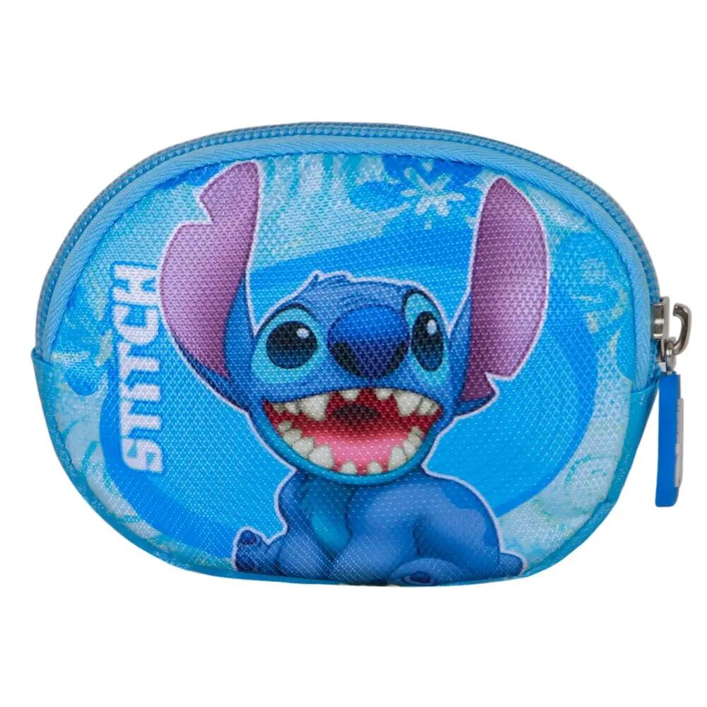Portamonete per bambini Stitch Aloha con cerniera e gancio, 12x8,5x1,5 cm, blu. 3/3
