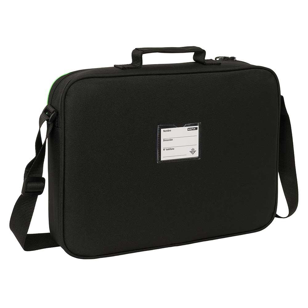 Sac de voyage pour enfants Real Betis avec bandoulière et fermeture éclair noire 2/3