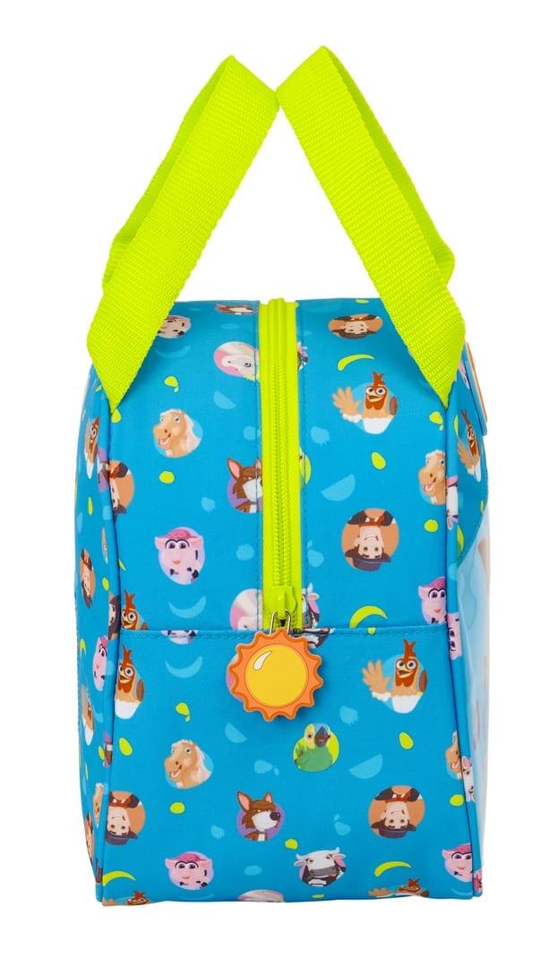 Borsa termica per bambini Zenon's Farm con rivestimento interno in alluminio blu 3/4