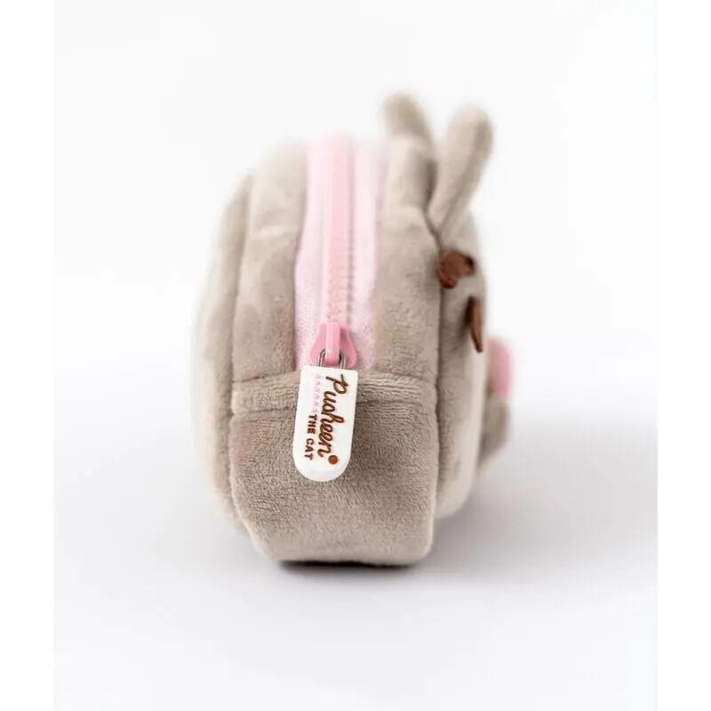 Pusheen Foodie Plüsch-Federmäppchen für Kinder mit Reißverschluss, 20 cm, Grau 3/4