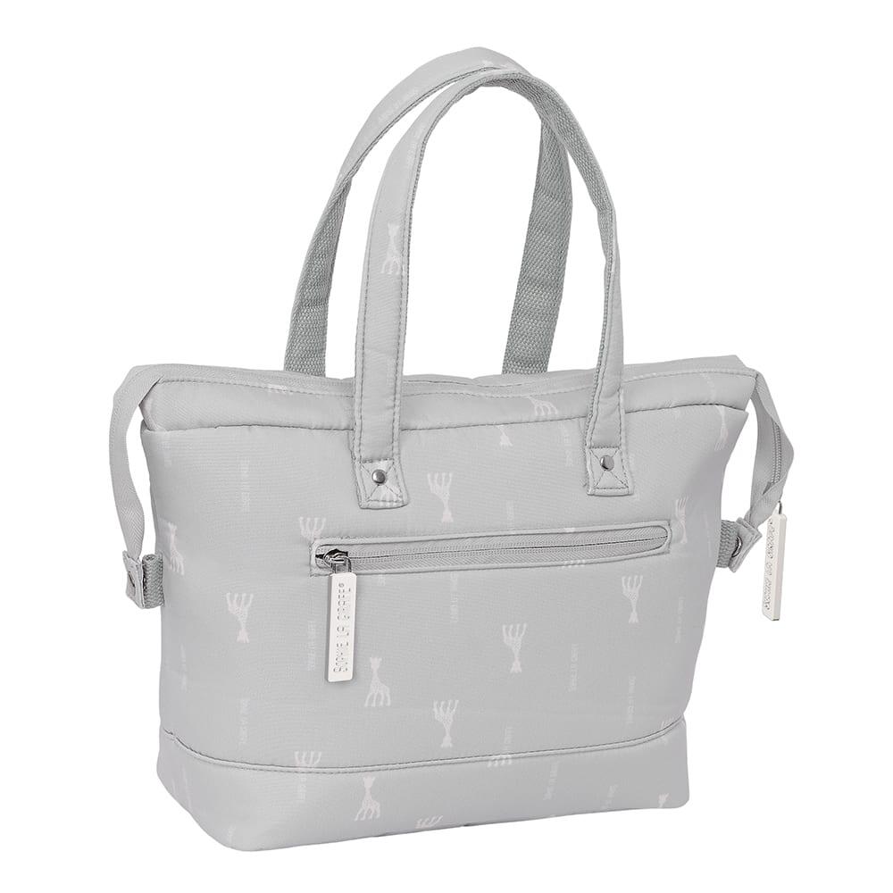 Beauty case da viaggio Sophie La Girafe Mum, riciclato, idrorepellente, grigio 2/3