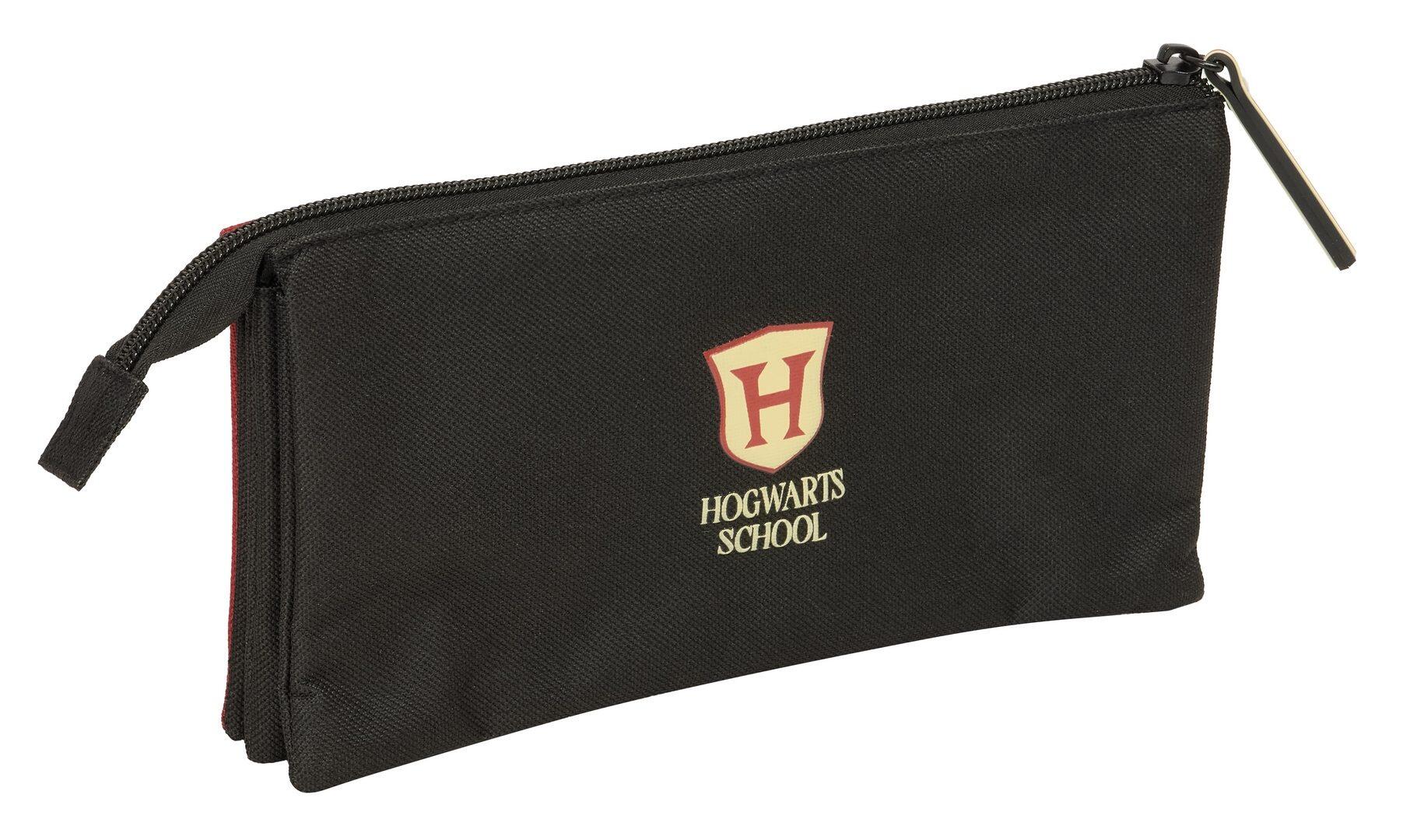 Portatodo Triple Infantil Harry Potter Hogwarts con Cremalleras Negra 4/5