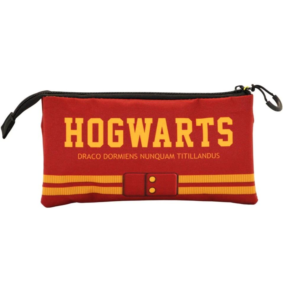 Trousse Gryffondor pour enfant, 3 compartiments, 23 x 11 x 10 cm, rouge 4/5