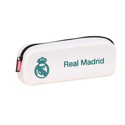 Trousse à crayons Real Madrid pour enfants, en PVC transparent avec fermeture