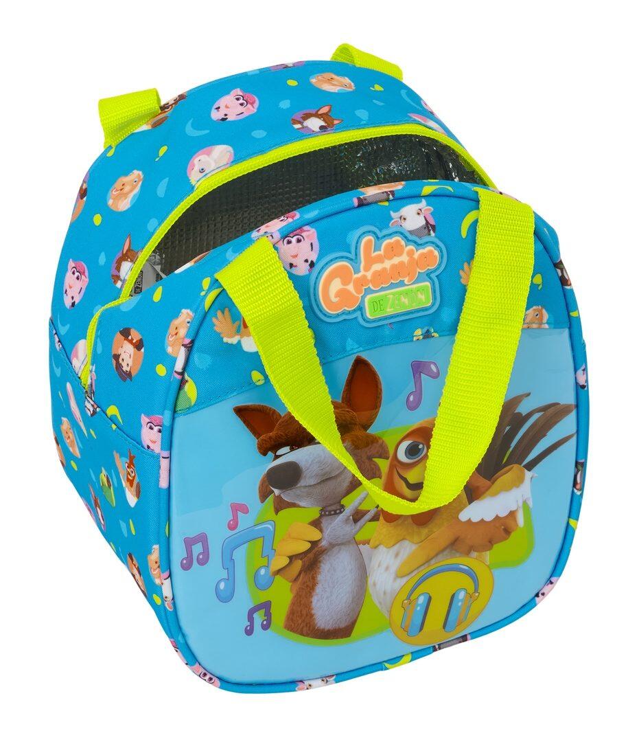 Borsa termica per bambini Zenon's Farm con rivestimento interno in alluminio blu 4/4