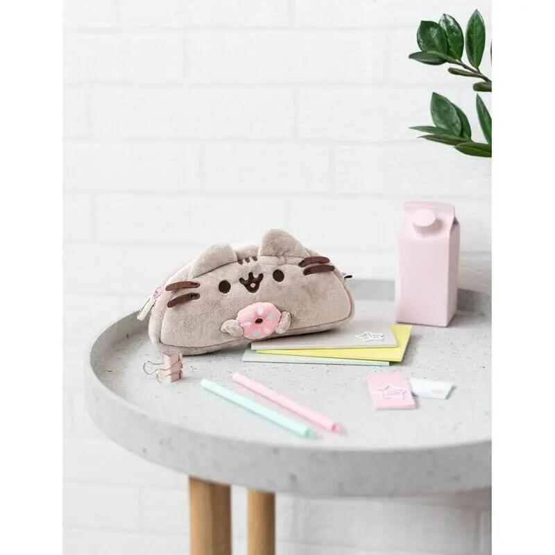 Pusheen Foodie Plüsch-Federmäppchen für Kinder mit Reißverschluss, 20 cm, Grau 4/4
