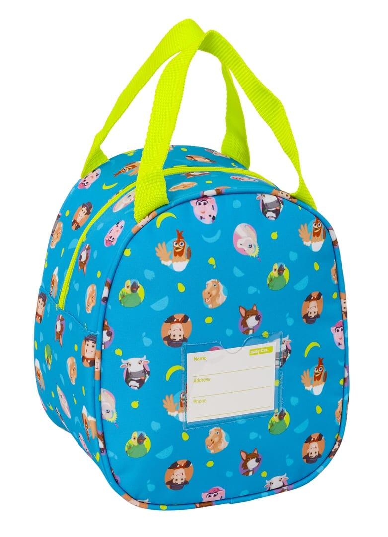 Borsa termica per bambini Zenon's Farm con rivestimento interno in alluminio blu 2/4