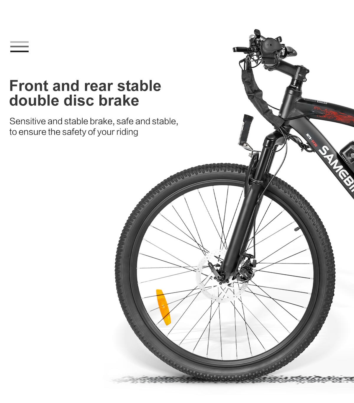Elektromos kerékpár felnőtteknek SAMEBIKE SY26-Ⅱ 36V13Ah akkumulátor 14/15