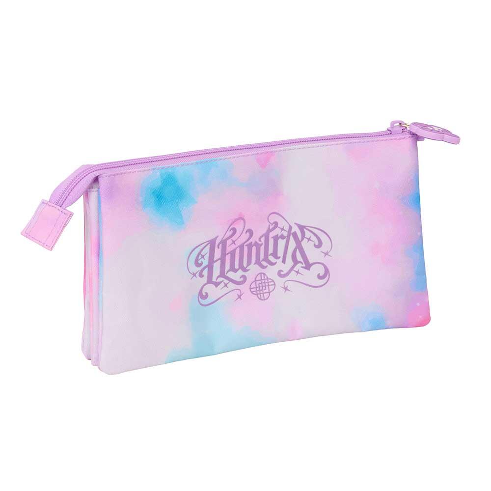 Trousse triple pour enfants K-Pop Demon Hunters avec fermeture éclair, noire 2/3