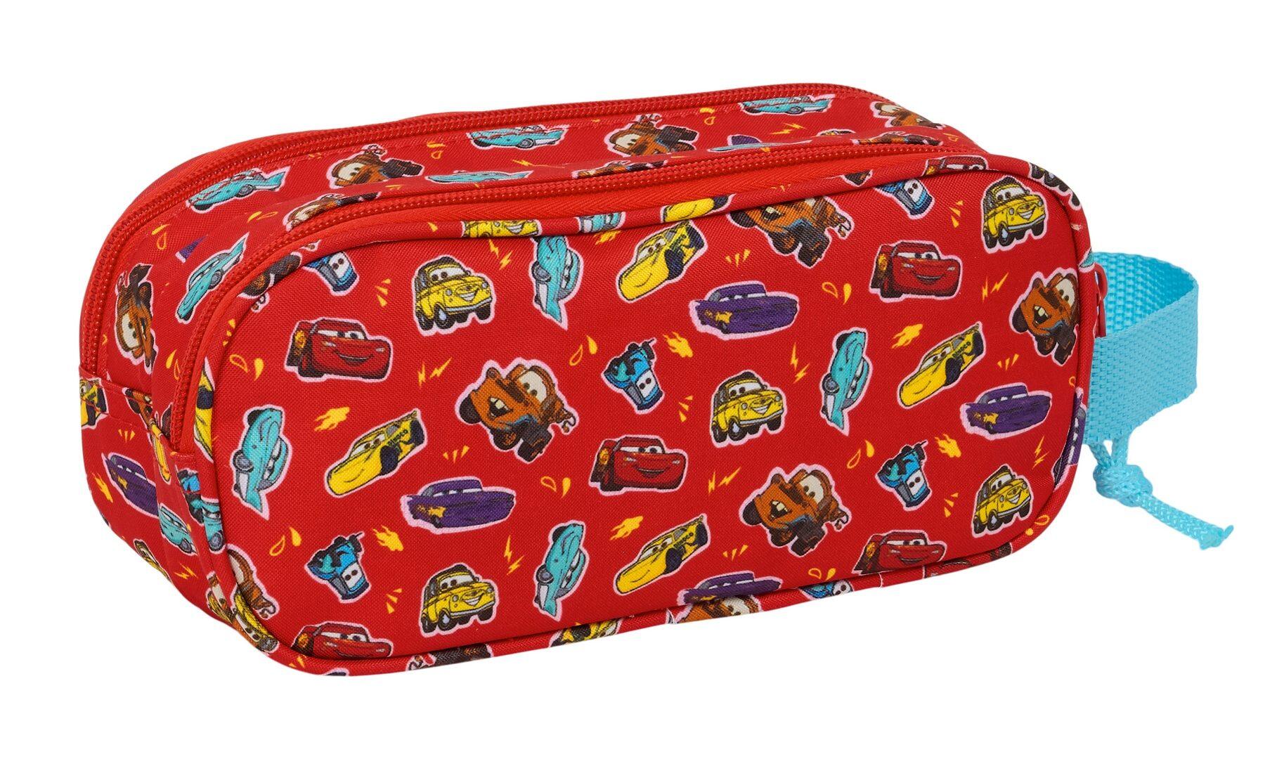 Astuccio triplo in poliestere per bambini Brainrot con 3 cerniere, nero 2/3
