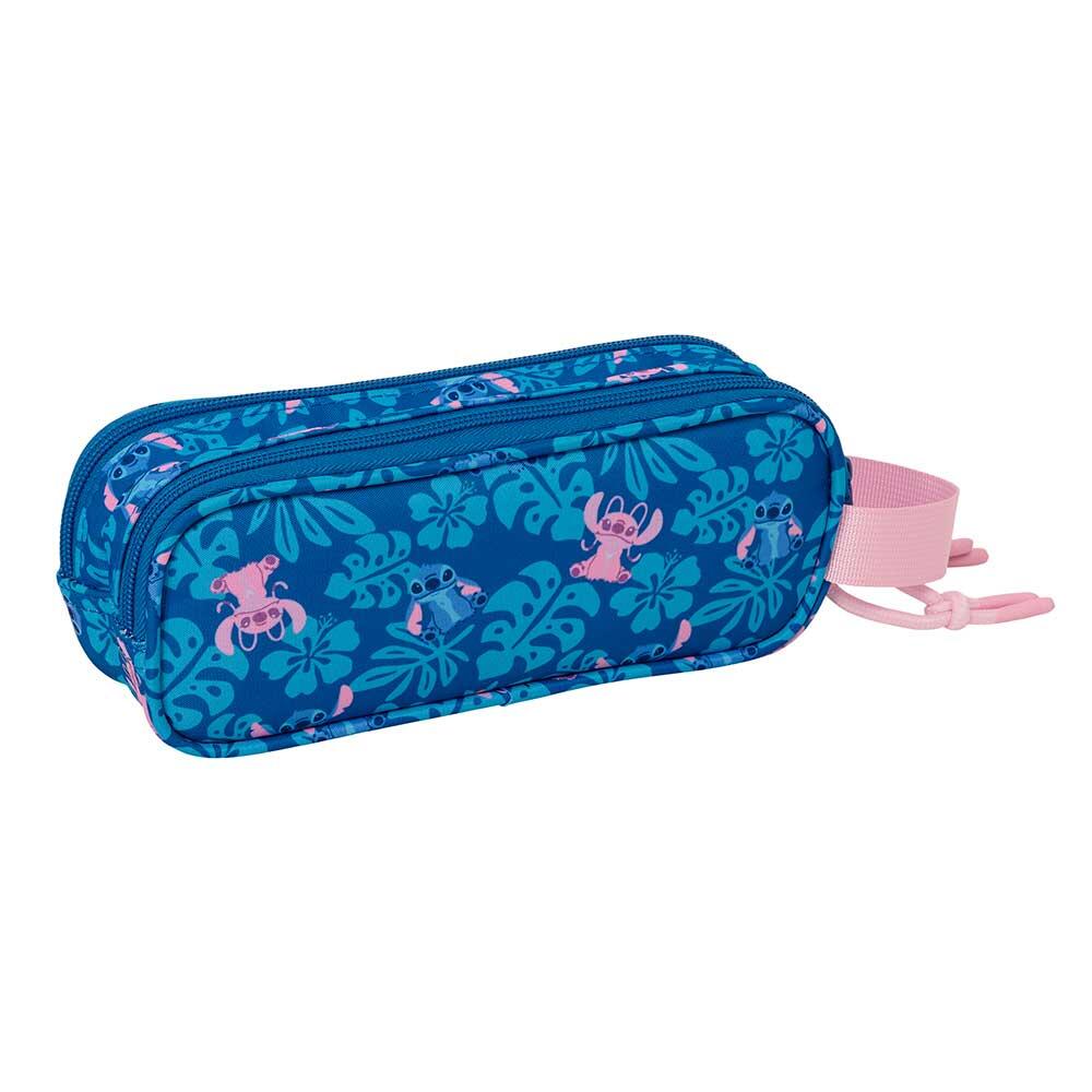 Astuccio doppio Stitch per bambini con 2 cerniere, rosa e blu 2/3