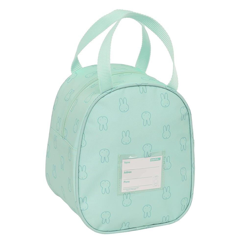 Neceser Térmico Infantil Miffy de Material Reciclado Repelente al Agua Menta 2/4