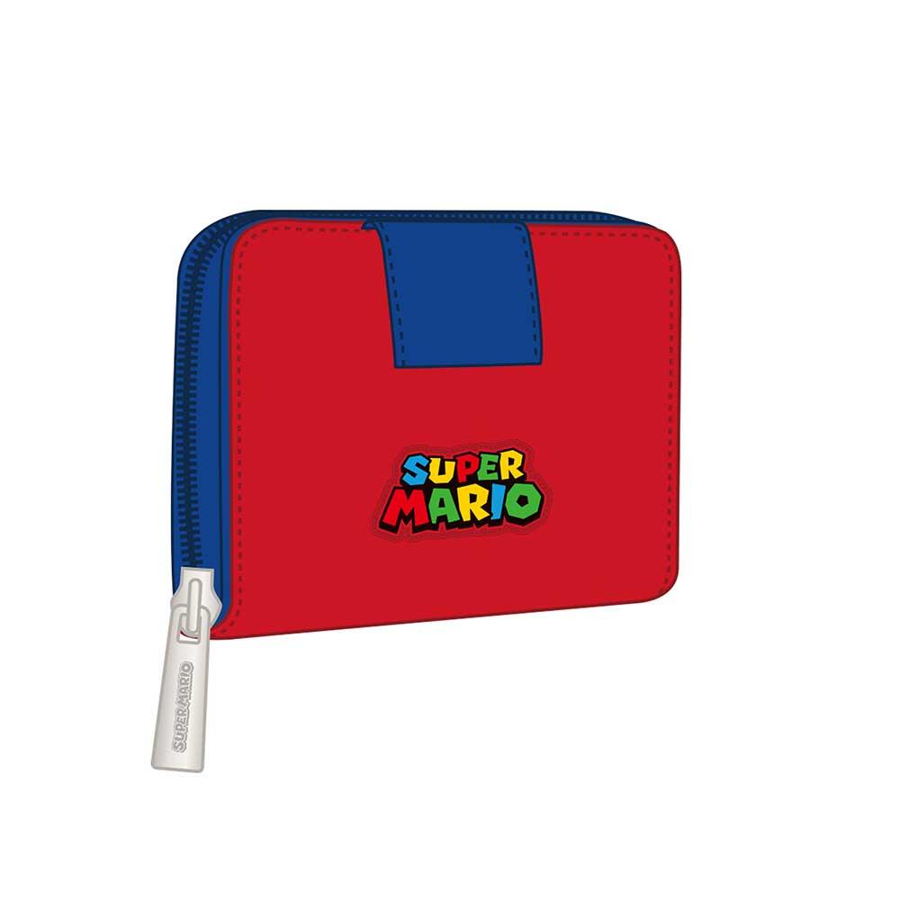 Portefeuille enfant Super Mario avec fermeture éclair et rabat magnétique - Bleu 2/2