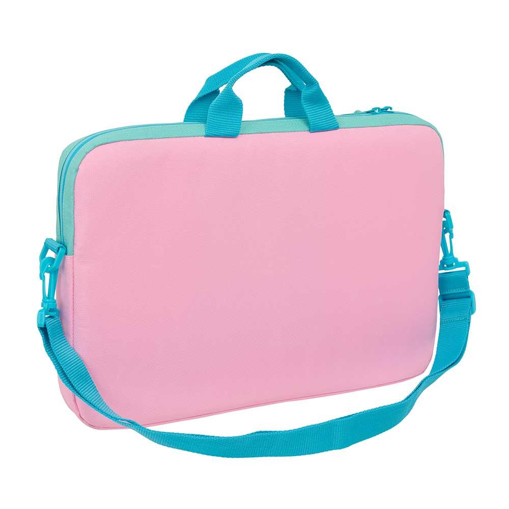 Capa portátil adulto Benetton Dolce 15,6″ com alça rosa e turquesa 2/3