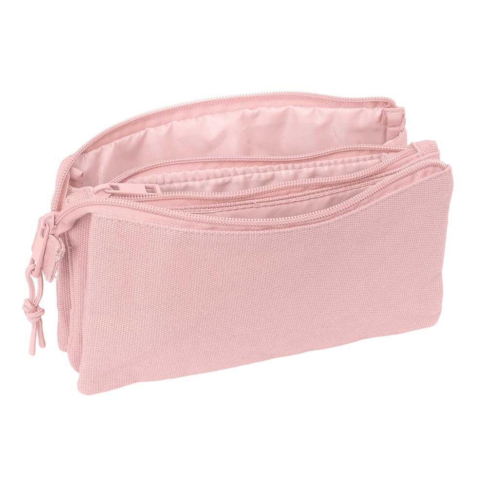 Astuccio triplo per bambini Safta Basic, in poliestere, 22x12 cm, rosa 3/3