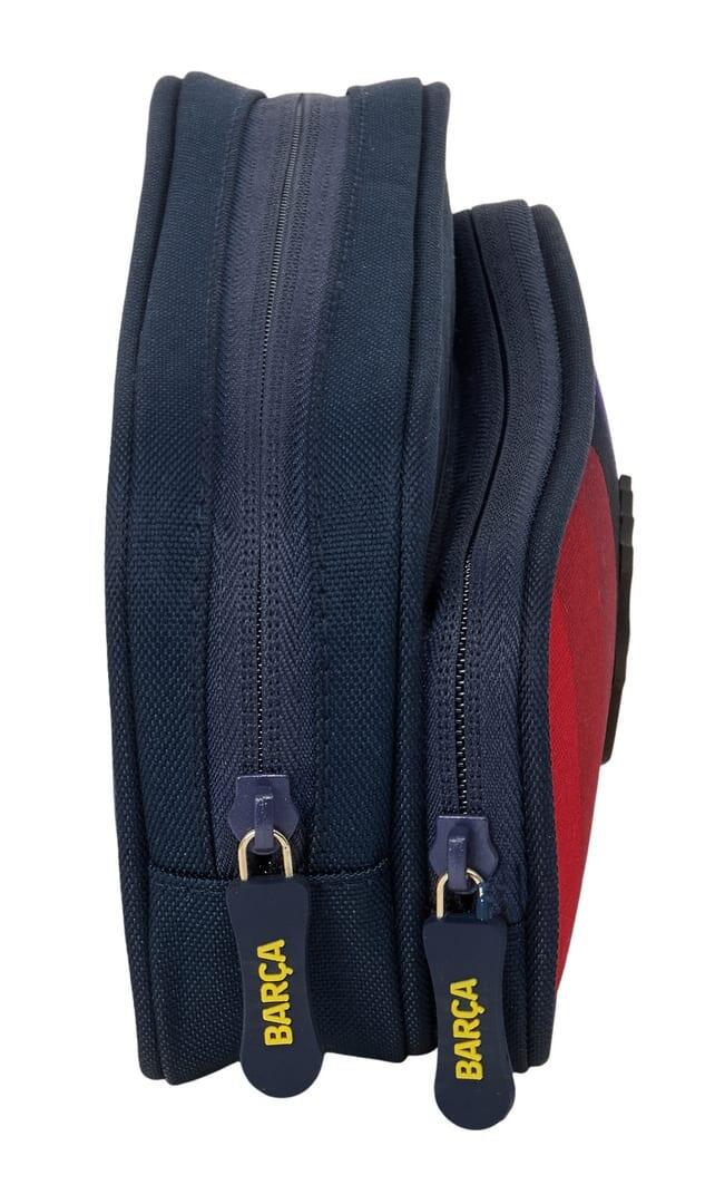 FC Barcelona Kinder-Federmäppchen mit Tasche und Reißverschlüssen, Marineblau 5/5