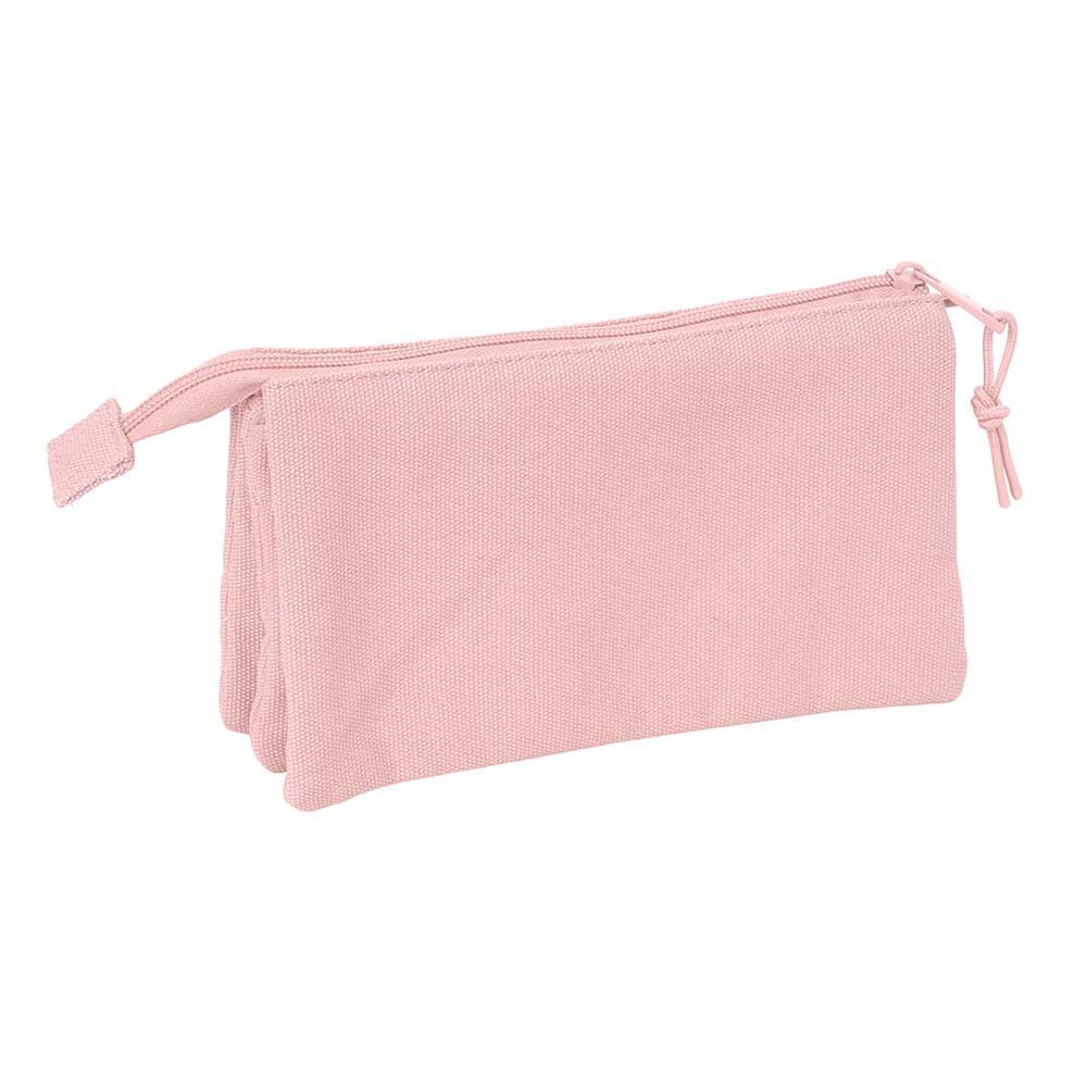 Astuccio triplo per bambini Safta Basic, in poliestere, 22x12 cm, rosa 2/3