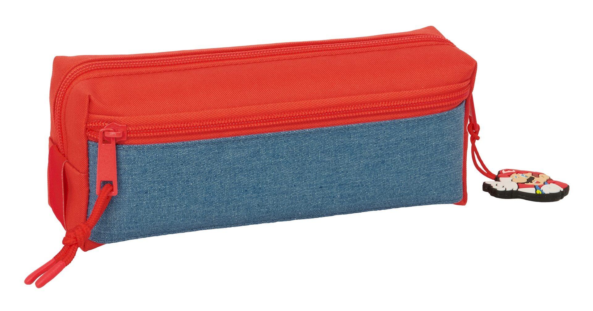 Astuccio per matite Super Mario con tripla cerniera, per bambini, 22 cm, rosso 2/4