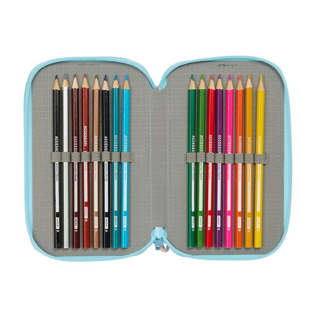 Astuccio per matite per bambini Stitch con accessori, in poliestere con 5/6