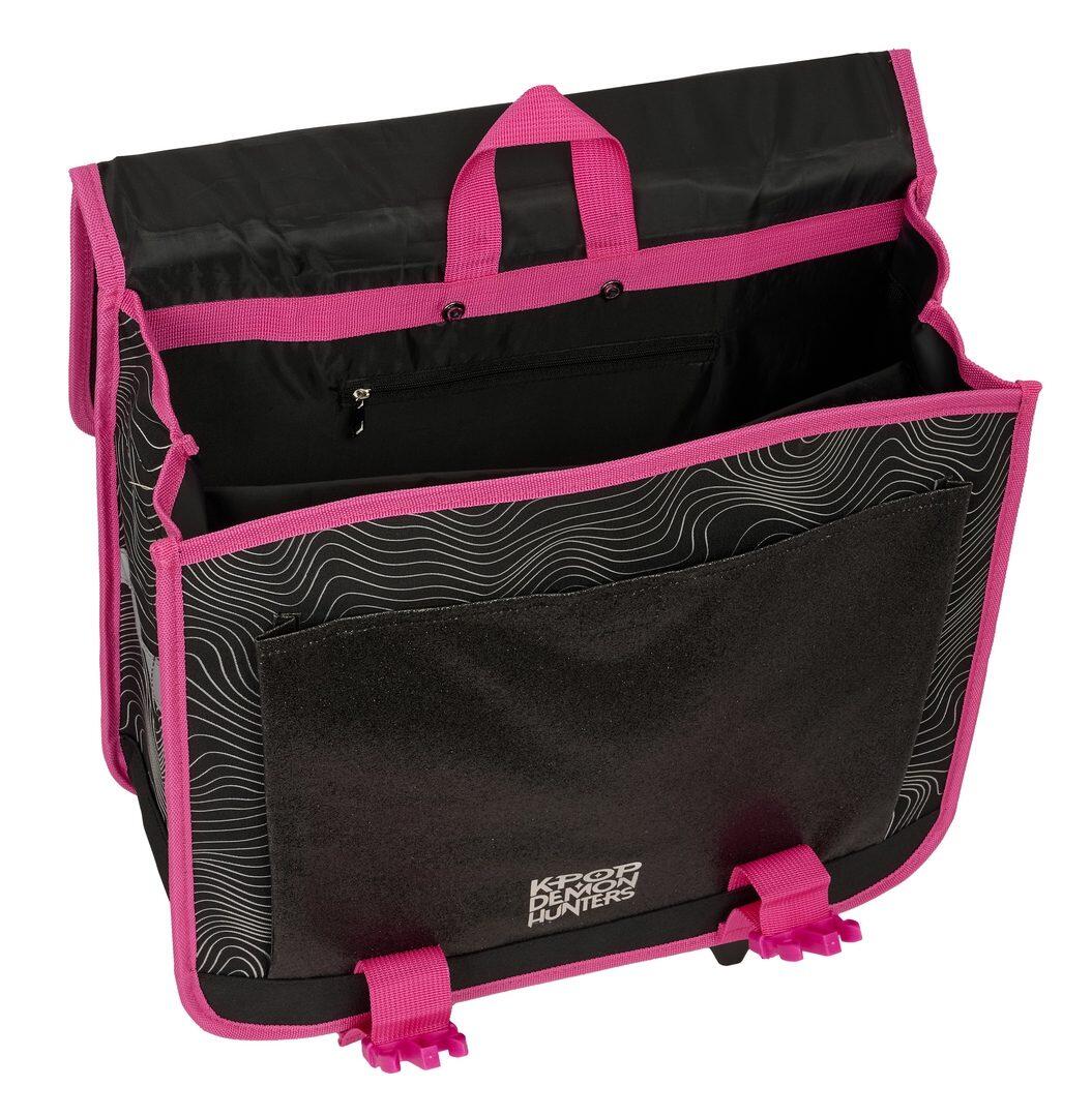 Cartera con Carro Infantil K-Pop Demon Hunters 78 cm Negra y Fucsia 4/4