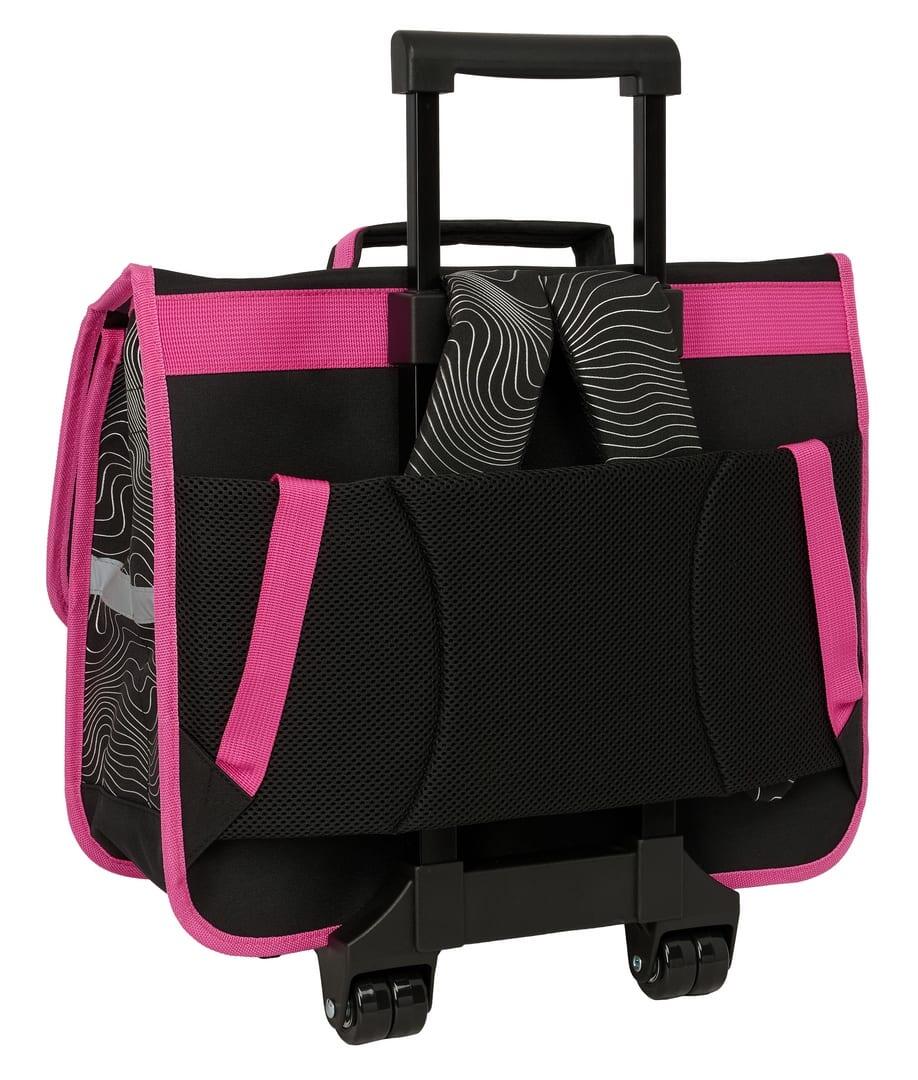 Cartera con Carro Infantil K-Pop Demon Hunters 78 cm Negra y Fucsia 2/4