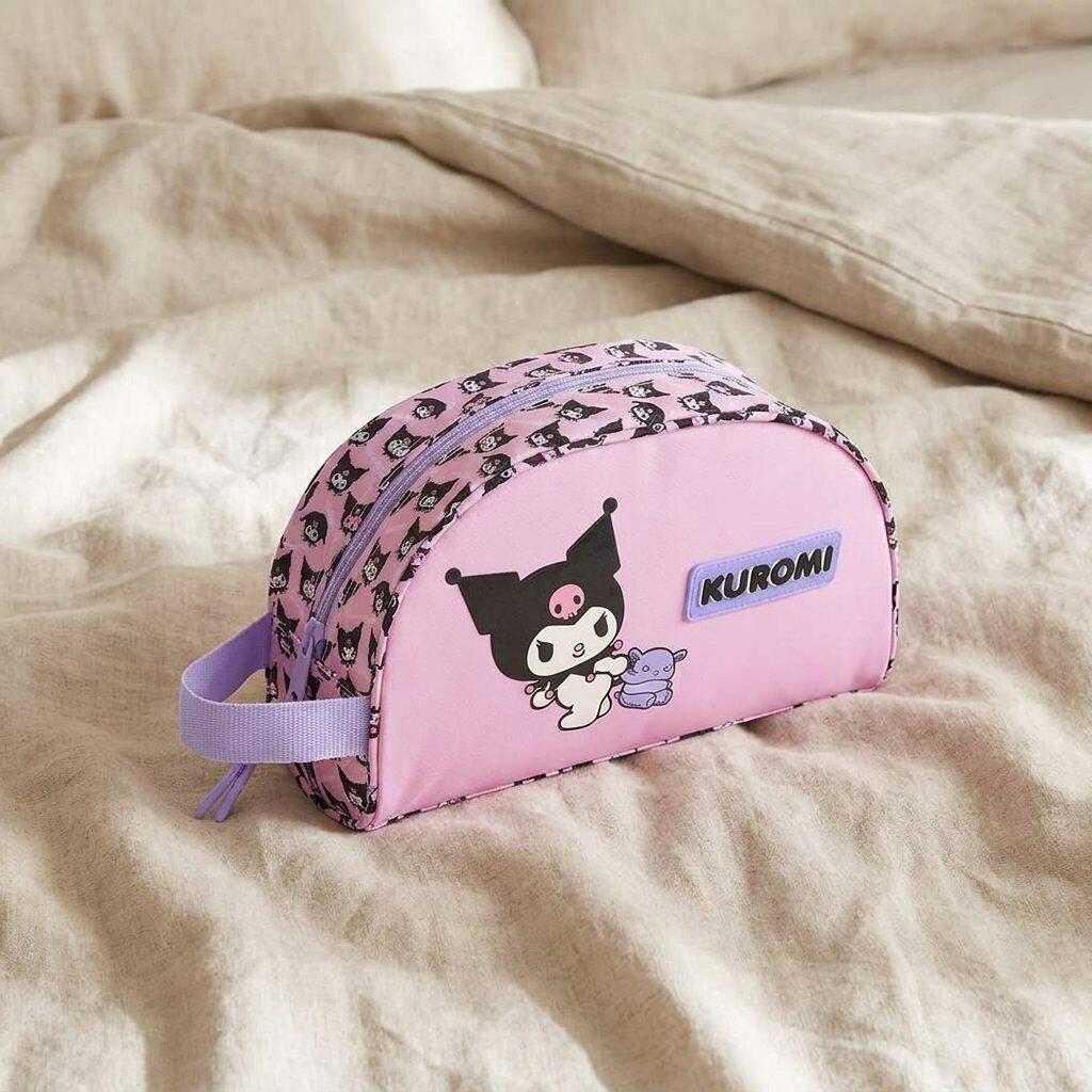 Beauty case per bambini Kuromi, adattabile al trolley grazie alla cerniera 5/6